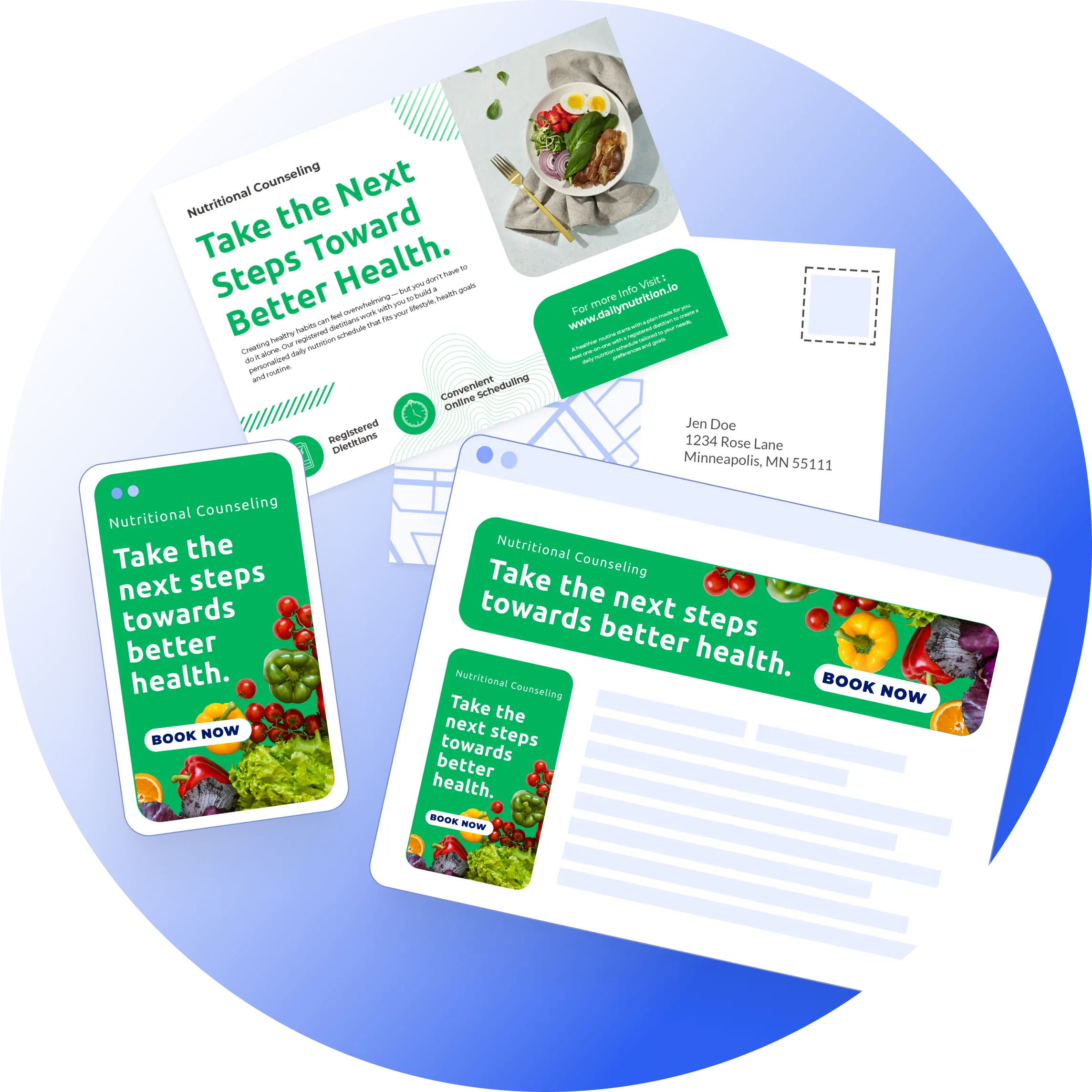 healthcare-omnichannel-postcard-email-ad